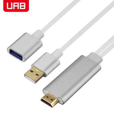 UAB with screen cable Apple Android HDMI video converter with the screen TV projector black
UAB with screen cable Apple Android HDMI video converter with the screen TV projector black