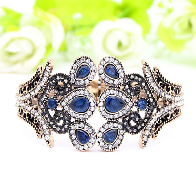 Exquisite Ethnic Resin Flower Bangle Bracelet Turkish Crystal Jewelry Cuff Antique Gold Color Peacock Bracelets Tulip Bangle
Exquisite Ethnic Resin Flower Bangle Bracelet Turkish Crystal Jewelry Cuff Antique Gold Color Peacock Bracelets Tulip Bangle