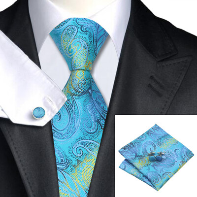 N-0461 Vogue Men Silk Tie Set Blue Paisley Necktie Handkerchief Cufflinks Set Ties For Men Formal Wedding Business wholesale
N-0461 Vogue Men Silk Tie Set Blue Paisley Necktie Handkerchief Cufflinks Set Ties For Men Formal Wedding Business wholesale