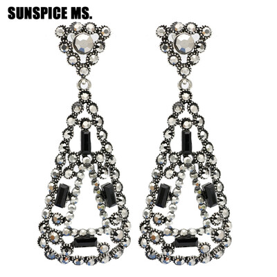 Fashion Turkish Women Rhinestone Wedding Dangle Earrings Hollow Flower Triangle Drop Earring Antique Gold Color Bohemia Jewelry
Fashion Turkish Women Rhinestone Wedding Dangle Earrings Hollow Flower Triangle Drop Earring Antique Gold Color Bohemia Jewelry