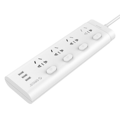 Orico ORICO XIS-4A3U new national standard 3C certification USB intelligent charging socket strip wiring board socket power strip tow plate independent switch 15m white 
Orico ORICO XIS-4A3U new national standard 3C certification USB intelligent charging socket strip wiring board socket power strip tow plate independent switch 15m white
