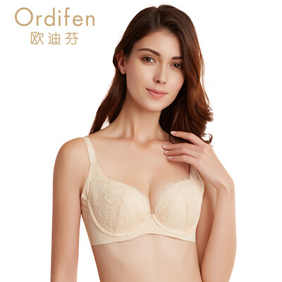 Ou Difen gathered bra 2018 new underwear 34 cover uniform mold cup bra XB7214 cocoa color 3475C
Ou Difen gathered bra 2018 new underwear 34 cover uniform mold cup bra XB7214 cocoa color 3475C