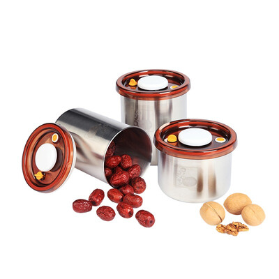 Arsto Stainless Steel Vacuum Double Seal Tank Crop Storage Tank Dry Fruit Snack Tea Milk Powder Seal Tank Storage Tank Three-piece Set 5848A3
Arsto Stainless Steel Vacuum Double Seal Tank Crop Storage Tank Dry Fruit Snack Tea Milk Powder Seal Tank Storage Tank Three-piece Set 5848A3