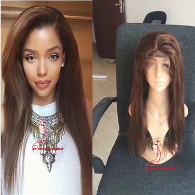 Color 4 Silky Straight Brown Human Hair Wig With Baby Hair For Black Women Glueless Full Lace Human Hair Wig Free Shipping
Color 4 Silky Straight Brown Human Hair Wig With Baby Hair For Black Women Glueless Full Lace Human Hair Wig Free Shipping