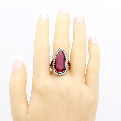 Fashion Women Wedding Ring Ethnic Jewelry Turkish Indian Bridal Water Drop Resin Crystal Ring Antique Gold Color Vintage Bijoux
Fashion Women Wedding Ring Ethnic Jewelry Turkish Indian Bridal Water Drop Resin Crystal Ring Antique Gold Color Vintage Bijoux
