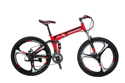 Eurobike 26" Folding Mountain Bike Shimano 21 Speed Disc brake Bicycle Full Suspension MTB Foldable Mag Wheels BlueRedArmy Green
Eurobike 26" Folding Mountain Bike Shimano 21 Speed Disc brake Bicycle Full Suspension MTB Foldable Mag Wheels BlueRedArmy Green