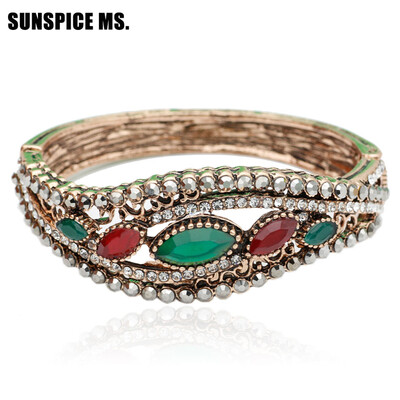 Elegent Banquet Bracelet Jewelry Turkish Vintage Rhinestone Bangle Cuff Women Antique Gold Color Fashion Ethnic Wedding Bijoux
Elegent Banquet Bracelet Jewelry Turkish Vintage Rhinestone Bangle Cuff Women Antique Gold Color Fashion Ethnic Wedding Bijoux