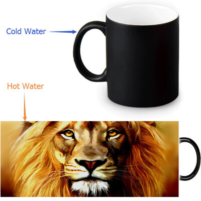 Lion 350ml12oz Heat Reveal Mug Color Change Coffee Cup Sensitive Morphing Mugs Magic Mug Milk Tea Cups
Lion 350ml12oz Heat Reveal Mug Color Change Coffee Cup Sensitive Morphing Mugs Magic Mug Milk Tea Cups