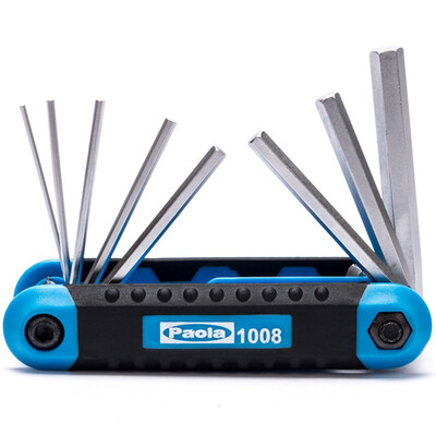 Paola Paula tool set of 8 CRV metal color folding hexagonal set Saber hexagonal screwdriver set 1008
Paola Paula tool set of 8 CRV metal color folding hexagonal set Saber hexagonal screwdriver set 1008