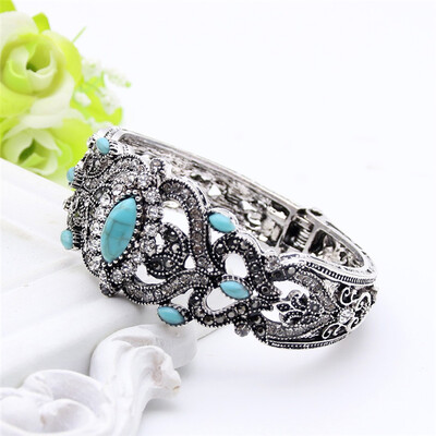 Vintage Women Flower Turkish Bangles Bracelet Cuff Resin Antique Gold Color Marquise Arabesque Bracelets India Bride Jewelry
Vintage Women Flower Turkish Bangles Bracelet Cuff Resin Antique Gold Color Marquise Arabesque Bracelets India Bride Jewelry