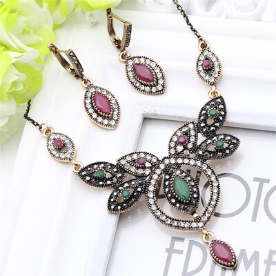 Sunspice Ms Vintage Turkish Women Flower Necklace Earring Jewelry Sets Antique Gold Color Resin Ethnic Bohemia Wedding Jewelry
Sunspice Ms Vintage Turkish Women Flower Necklace Earring Jewelry Sets Antique Gold Color Resin Ethnic Bohemia Wedding Jewelry
