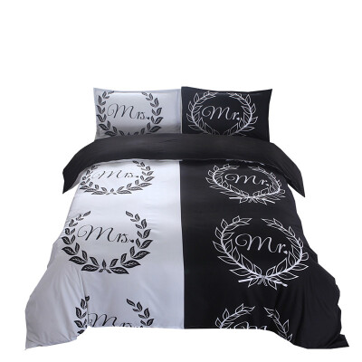 iDouillet Black&White Microfiber Reversible Duvet Cover Set with 2 Pillowcase Bedding for Couples Queen Size Monogrammed
iDouillet Black&White Microfiber Reversible Duvet Cover Set with 2 Pillowcase Bedding for Couples Queen Size Monogrammed