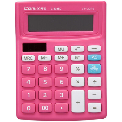 COMIX) 12 large computer keys office calculator solar power dual power supply new and old packaging random delivery C-2135
COMIX) 12 large computer keys office calculator solar power dual power supply new and old packaging random delivery C-2135