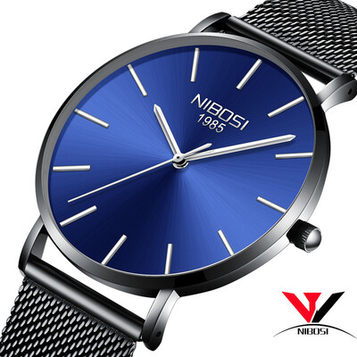NIBOSI Men Blue Watch Ultra thin Fashion Male Wristwatch Mesh Watchband Business Watches Waterproof Black Clock Relogios Quartzo
NIBOSI Men Blue Watch Ultra thin Fashion Male Wristwatch Mesh Watchband Business Watches Waterproof Black Clock Relogios Quartzo