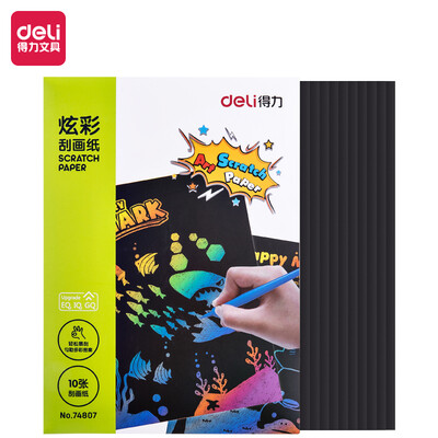Deli deli 10 18 26cm colorful students scratch paper handmade painting creative DIY toy 74807
Deli deli 10 18 26cm colorful students scratch paper handmade painting creative DIY toy 74807