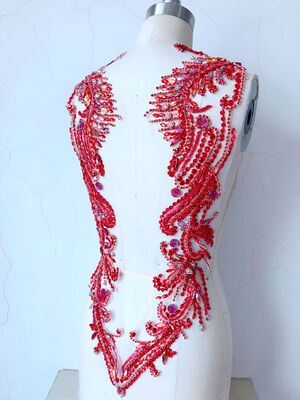 hand made red sew on Rhinestones applique on mesh crystal patches trim 6239cm for dress back
hand made red sew on Rhinestones applique on mesh crystal patches trim 6239cm for dress back