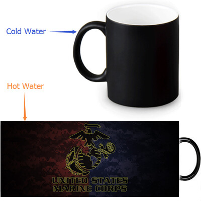 USMC 350ml12oz Heat Reveal Mug Color Change Coffee Cup Sensitive Morphing Mugs Magic Mug Milk Tea Cups
USMC 350ml12oz Heat Reveal Mug Color Change Coffee Cup Sensitive Morphing Mugs Magic Mug Milk Tea Cups