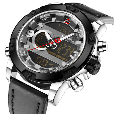 NAVIFORCE Luxury Men LED Sports Watches Mens Army Military Leather Strap Wrist Watch Quartz Clock Relogio Masculino
NAVIFORCE Luxury Men LED Sports Watches Mens Army Military Leather Strap Wrist Watch Quartz Clock Relogio Masculino