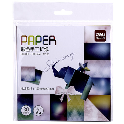 Deli deli 30 pages 150 × 150mm ten color pattern paper handmade origami thousand paper crane rose handmade paper 66312
Deli deli 30 pages 150 × 150mm ten color pattern paper handmade origami thousand paper crane rose handmade paper 66312