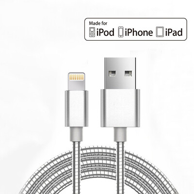 mfi Metal USB Charger Cable For iPhone 7 Plus 6s 6 6Plus Mobile Phone Charge High Strength Max 24A USB Data Cable Wire
mfi Metal USB Charger Cable For iPhone 7 Plus 6s 6 6Plus Mobile Phone Charge High Strength Max 24A USB Data Cable Wire