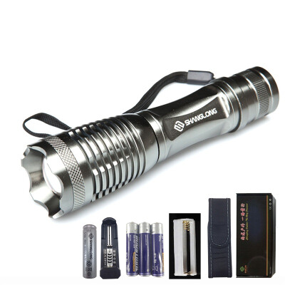 Shanglong outdoor CREE T6 flashlight flashlight set of five files dimmable telescopic convex lens zoom with nylon sets of lithium battery charger SL-E35
Shanglong outdoor CREE T6 flashlight flashlight set of five files dimmable telescopic convex lens zoom with nylon sets of lithium battery charger SL-E35