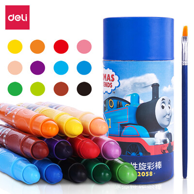 Deli Deli Thomas series students 12 color tube washable rotating oil pastels colorful stick children crayons 72085
Deli Deli Thomas series students 12 color tube washable rotating oil pastels colorful stick children crayons 72085