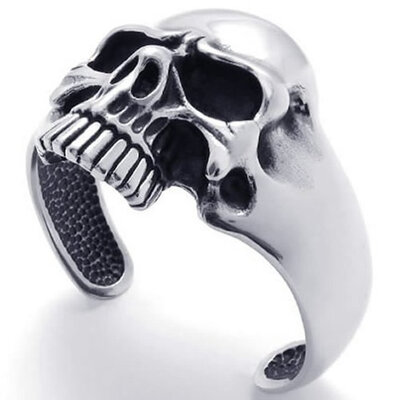 Hpolw men Vintage fashion Black&Silver Stainless Steel Skullskeleton Biker Tribal Cuff Bracelet
Hpolw men Vintage fashion Black&Silver Stainless Steel Skullskeleton Biker Tribal Cuff Bracelet