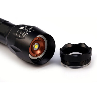 WH 1800LM Aluminum Waterproof Zoomable T6 LED Flashlight SOS Torch light for 18650 Rechargeable Battery or AAA battery
WH 1800LM Aluminum Waterproof Zoomable T6 LED Flashlight SOS Torch light for 18650 Rechargeable Battery or AAA battery