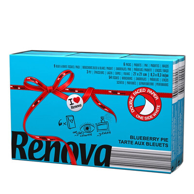 Renova Love (Renova) fragrance handkerchief paper Shuangpin blueberry ice and snow blue / white 3 layer 9 pumping * 6 package Portuguese imports
Renova Love (Renova) fragrance handkerchief paper Shuangpin blueberry ice and snow blue / white 3 layer 9 pumping * 6 package Portuguese imports