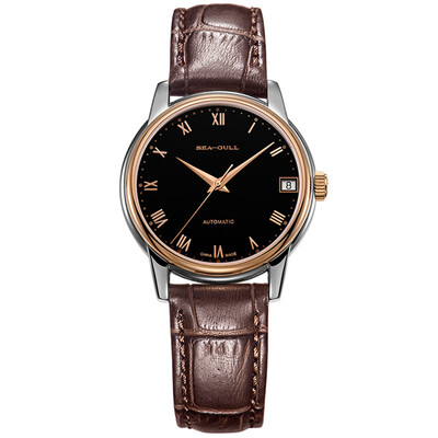 Seagull (SeaGull) watch simple business series single automatic mechanical couple table female table black plate brown belt 217.614L
Seagull (SeaGull) watch simple business series single automatic mechanical couple table female table black plate brown belt 217.614L