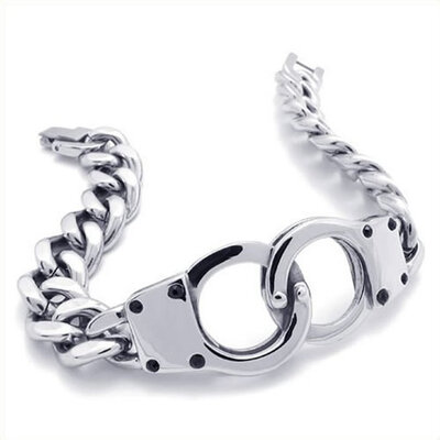 Hpolw simple charm Retro Jewelry Punk silver Stainless Steel Handcuff Bracelet&couples Bracelet
Hpolw simple charm Retro Jewelry Punk silver Stainless Steel Handcuff Bracelet&couples Bracelet