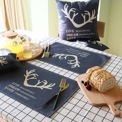Yuan Yuan ins Nordic wind fabric placemat insulation pad cotton linen table mat dish mat cup mat antlers
Yuan Yuan ins Nordic wind fabric placemat insulation pad cotton linen table mat dish mat cup mat antlers