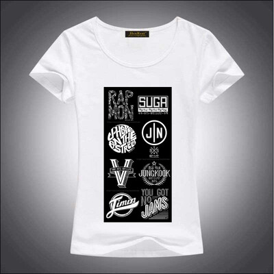 HenReat High quality silk cotton white solid color short sleeve women BTS print T-shirt
HenReat High quality silk cotton white solid color short sleeve women BTS print T-shirt