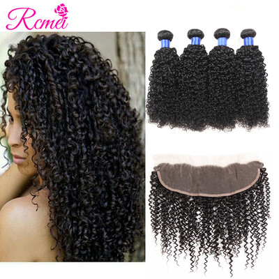 Rcmei Hair 8A Brazilian Kinky Curly Frontal 100 Human Hair 13x4 Pre Plucked Lace Frontal 4 Bundles Kinky Curly with Frontal Free
Rcmei Hair 8A Brazilian Kinky Curly Frontal 100 Human Hair 13x4 Pre Plucked Lace Frontal 4 Bundles Kinky Curly with Frontal Free