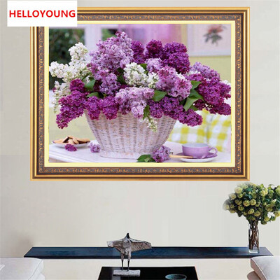 5D Full Diamond Mosaic Diamond Embroidery Purple flower baskets Square Diamond Painting Cross Stitch Kits Home Decor
5D Full Diamond Mosaic Diamond Embroidery Purple flower baskets Square Diamond Painting Cross Stitch Kits Home Decor