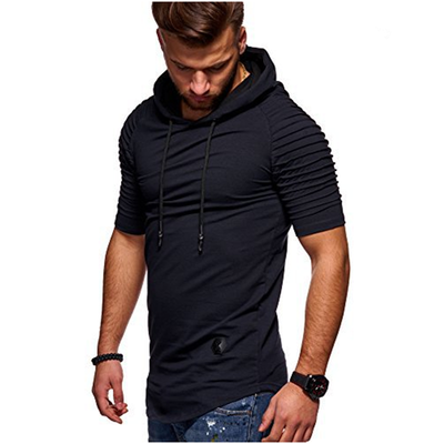 Summer Mens Casual Tops Fashion Short Sleeved T-shirt Solild Color Fold Round Neck Hooded Pullovers Clothes Mens T-shirt
Summer Mens Casual Tops Fashion Short Sleeved T-shirt Solild Color Fold Round Neck Hooded Pullovers Clothes Mens T-shirt