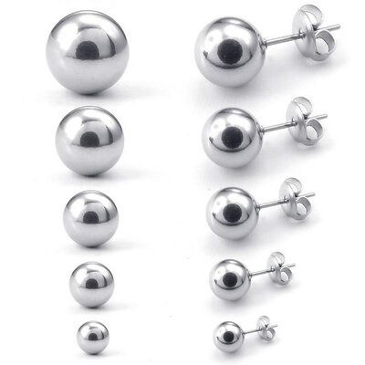 Hpolw Mens Womens Stainless Steel 5 Pairs10 pcs Ball Bead Stud Earrings Silver
Hpolw Mens Womens Stainless Steel 5 Pairs10 pcs Ball Bead Stud Earrings Silver