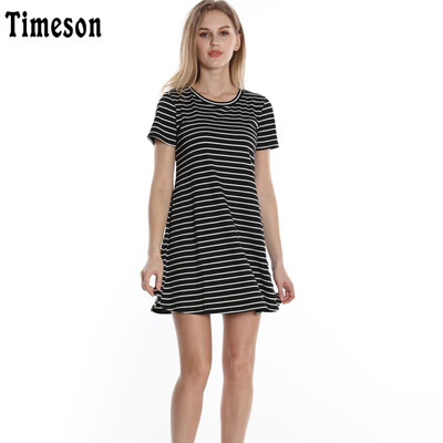 Timeson New Summer Dresses Short Sleeve Knitted Split T Shirt Dress Big Hem Female Casual Stretch Mini Dresses Black White Tunic
Timeson New Summer Dresses Short Sleeve Knitted Split T Shirt Dress Big Hem Female Casual Stretch Mini Dresses Black White Tunic
