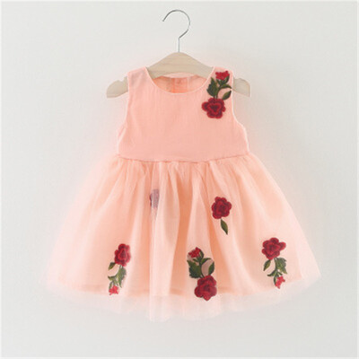 70-100 Summer Girls Fashion embroidered Rose Dress Children Kids Sleeveless O-Neck Mini Dress
70-100 Summer Girls Fashion embroidered Rose Dress Children Kids Sleeveless O-Neck Mini Dress