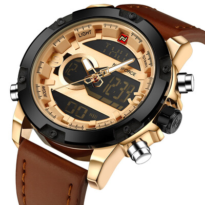 NAVIFORCE Luxury Men LED Sports Watches Mens Army Military Leather Strap Wrist Watch Quartz Clock Relogio Masculino
NAVIFORCE Luxury Men LED Sports Watches Mens Army Military Leather Strap Wrist Watch Quartz Clock Relogio Masculino