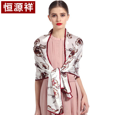 Hengyuanxiang silk scarf female spring&autumn silk large scarf shawl wild scarf summer sunscreen exquisite gift box 50M18709 deep rice
Hengyuanxiang silk scarf female spring&autumn silk large scarf shawl wild scarf summer sunscreen exquisite gift box 50M18709 deep rice