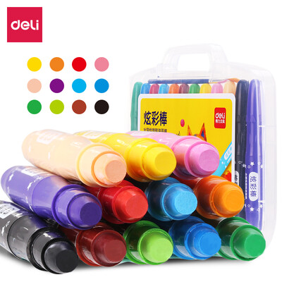 Deli deli 12 color boxed students water-soluble rotating oil pastels children can wash crayons painting pen colorful stick 72076
Deli deli 12 color boxed students water-soluble rotating oil pastels children can wash crayons painting pen colorful stick 72076