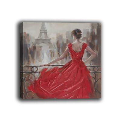 Framed canvas modern living room bedroom background wall character back view red dress girl decorative painting
Framed canvas modern living room bedroom background wall character back view red dress girl decorative painting