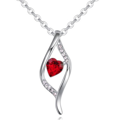 Quality Original Crystals From Austrian Heart Pendant Necklaces Women Accessories Valentines Day Gift -28893 
Quality Original Crystals From Austrian Heart Pendant Necklaces Women Accessories Valentines Day Gift -28893