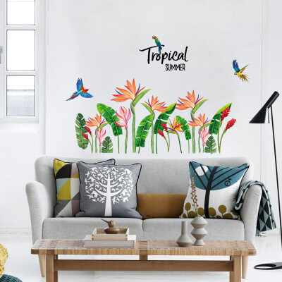 Tropical Green Leaves Birds of Paradise Flower Wall Stickers Home Decor Living Room Decoration
Tropical Green Leaves Birds of Paradise Flower Wall Stickers Home Decor Living Room Decoration