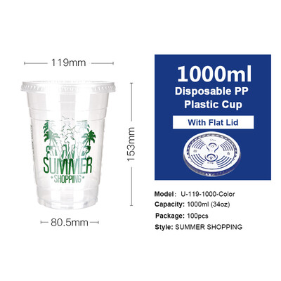 OTOR 34oz Clear Plastic Cups Fruit Salad Water Cup with Lids Disposable Tumblers Outdoor Travel Birthday Party Supply 100pcs
OTOR 34oz Clear Plastic Cups Fruit Salad Water Cup with Lids Disposable Tumblers Outdoor Travel Birthday Party Supply 100pcs