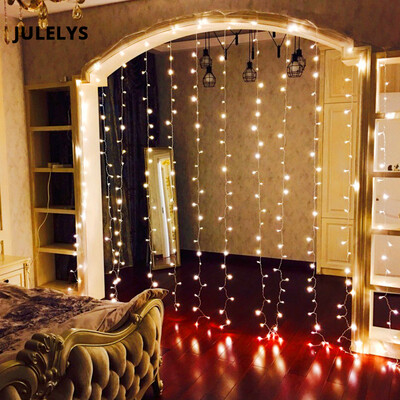 JULELYS 3 x 2M 192 Bulbs LED Curtain Lights Gerlyanda Christmas Garland Fairy LED Lights Decoration Holiday Birthday Party Decor
JULELYS 3 x 2M 192 Bulbs LED Curtain Lights Gerlyanda Christmas Garland Fairy LED Lights Decoration Holiday Birthday Party Decor