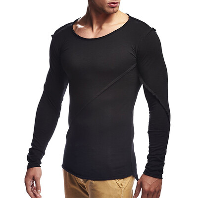 2018 New Mens Fashion Round Neck Long Sleeves Stitching Striped Solid Slim T-Shirt Sports Outdoor Fitness Top
2018 New Mens Fashion Round Neck Long Sleeves Stitching Striped Solid Slim T-Shirt Sports Outdoor Fitness Top