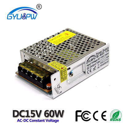 DC Power Supply 15v 4A 60W Voltage Transformer 100-240V AC to DC 15V Switching Power Supply for led strip Lamp CNC CCTV MOTOR
DC Power Supply 15v 4A 60W Voltage Transformer 100-240V AC to DC 15V Switching Power Supply for led strip Lamp CNC CCTV MOTOR