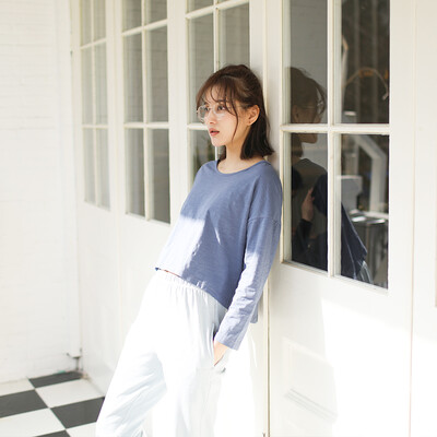 Haizhining 17W49 Pajamas ladies sexy colorful nine-point sleeves long-sleeved trousers cotton home service suit home clothes two-piece gray blue 160
Haizhining 17W49 Pajamas ladies sexy colorful nine-point sleeves long-sleeved trousers cotton home service suit home clothes two-piece gray blue 160